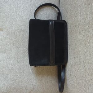 Black Leather and Suede Crossbody Madewell Purse